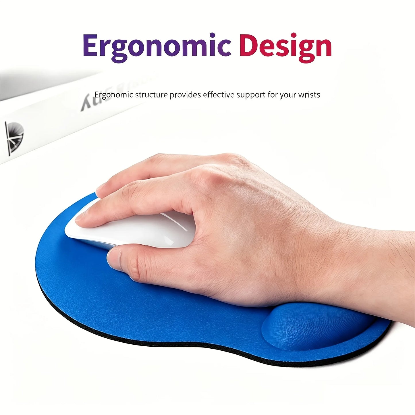 1pc (23cm*17.5cm) wrist mouse pad, home/office, non-slip, wear resistant, skin-friendly comfortable hand pillow mouse pad