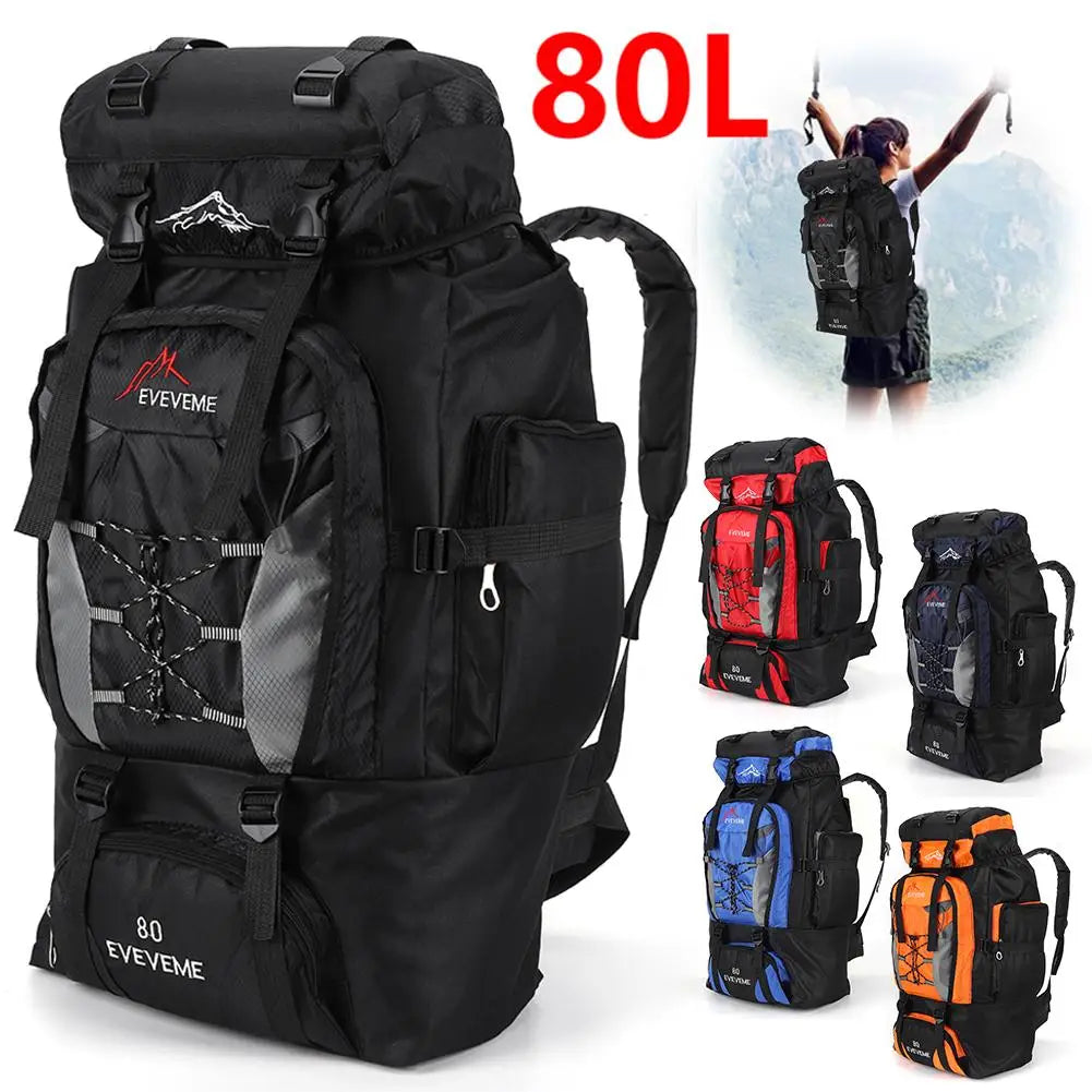 80L wasserdichter Wanderrucksack, Campingrucksack, Trekkingrucksack, großer Reiserucksack für Herren, Outdoor-Sport- und Bergsteigerrucksack