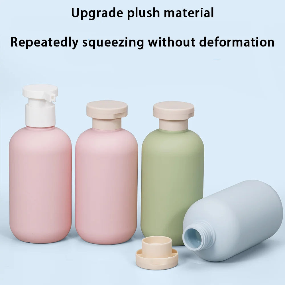 3pcs 100ml/200ml Plastic Travel Shampoo Bottles Clear Blue Shampoo Lotion Shower Gel Foam Pump Bottles