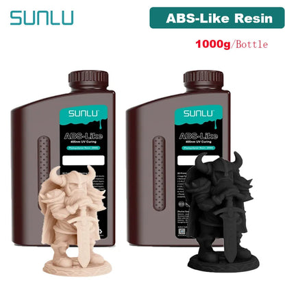 SUNLU UV ABS Like Resin 405nm 2KG 1KG/ Bottle Low Odor And Low Shrinkage For LCD 3D Printer Printing Material 3D Printing