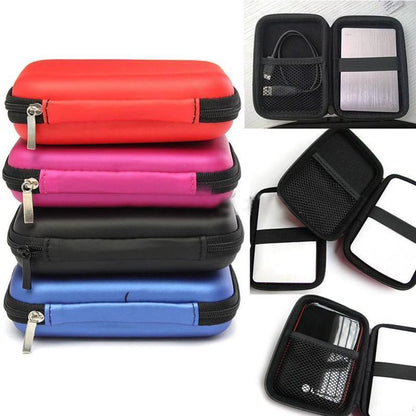 Case Cover for 2.5'' HDD Hard Disk Portable Small Storage Case Zipper Carrying Pouch Bag Box for Earphone Headphone Date Cable