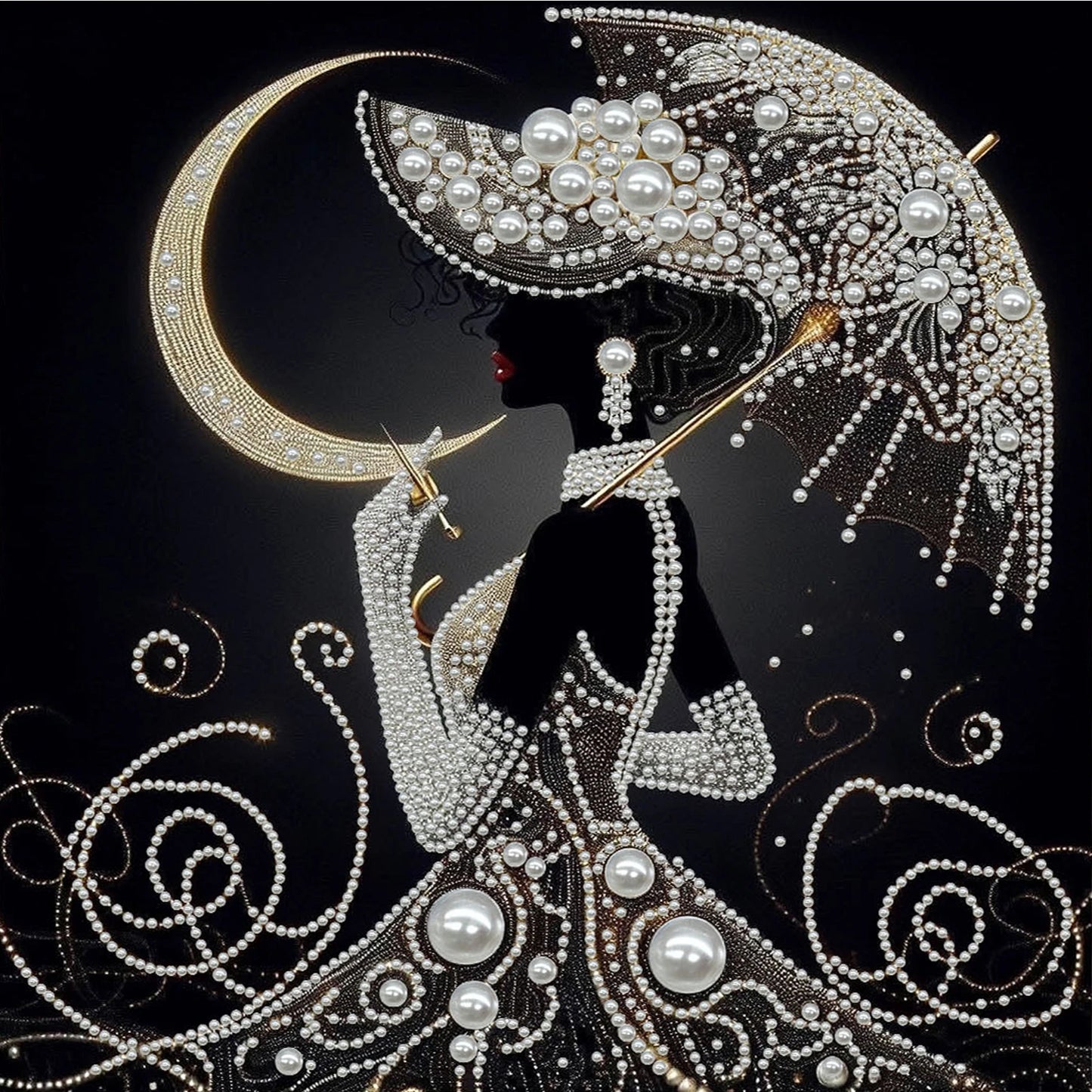 DIY Pearl Gem Paintings Picture Arts Craft for Adults/Beginners Gift Home Decor 30x30cm With Frame
