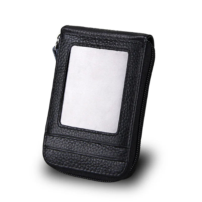 Women's Credit Card Wallet Multi Card Case Wallet with ID Window Zipper Card Cases Holder for Women Business Multifunction Purse