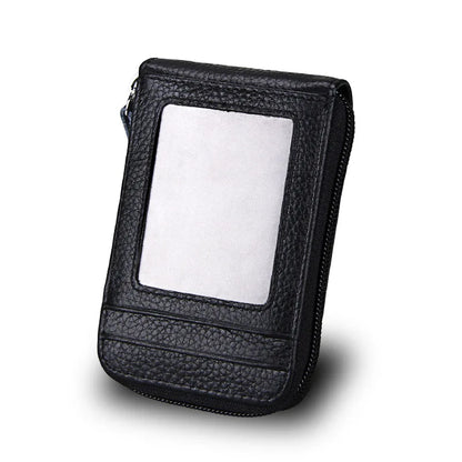 Women's Credit Card Wallet Multi Card Case Wallet with ID Window Zipper Card Cases Holder for Women Business Multifunction Purse