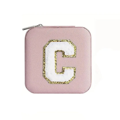 New Creative Letter Jewelry Box Portable Travel Ring Necklace Stud Earrings Storage Box