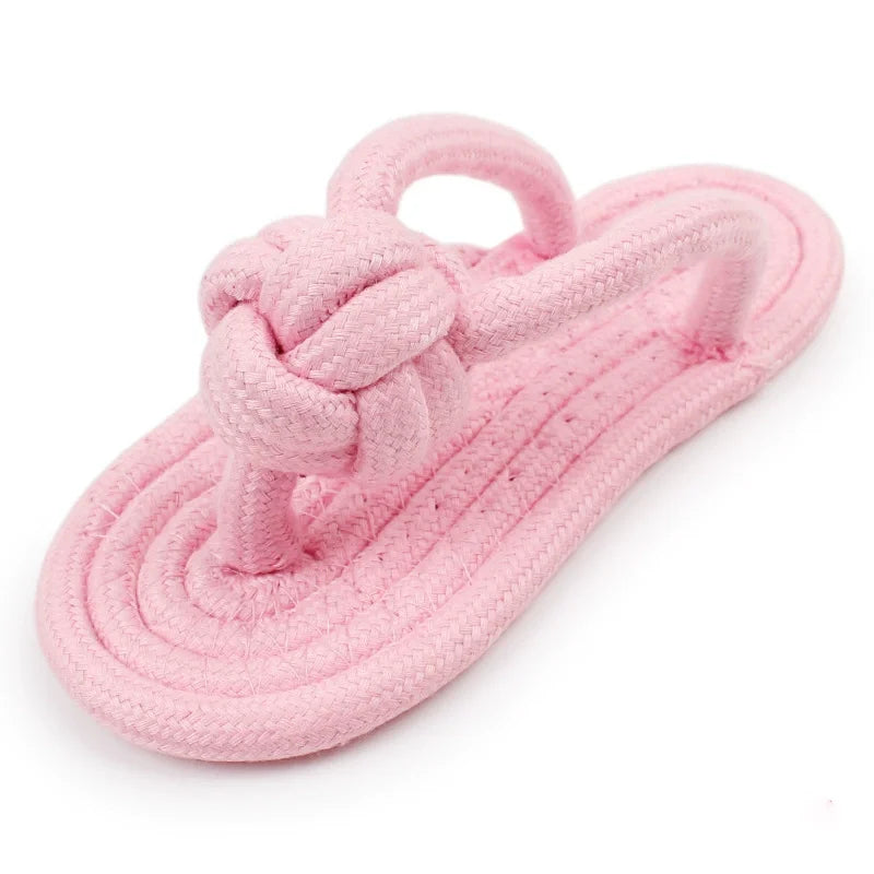 Pet Cotton Rope Slipper Knot Toy For Small Dogs Interactive Chew Toy Dental Clean Teeth Grind Tartar Control Non Toxic Dog Toys