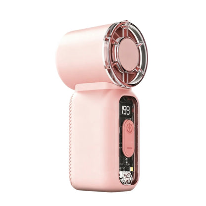 Portable Handheld Fan Mini USB Rechargeable Hand Fan Outdoor Personal Pocket Fan With Digital Display Small Hand Hold Fan