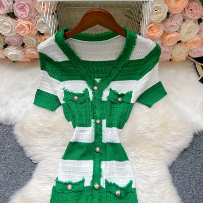 YuooMuoo Brand Fashion V-neck Women Knit Long Dress 2025 New Elegant Office Lady Wrap Hips Split Bodcyon Sweater Dress Vestidos