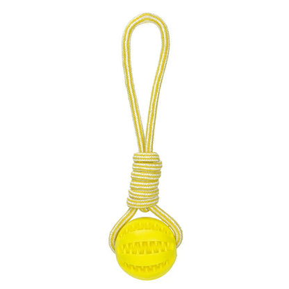 Leash dog toy Rubber leaky ball Pet products Grinding teeth cleaning teeth bite resistant Large, small dog interactive toy