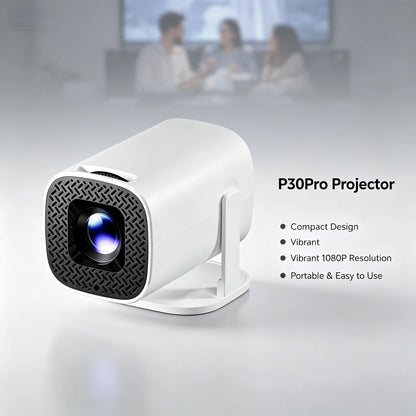 P30PRO Home Theater Projector Android 11 WIFI 6 Native 720P With Speakers Portable Cinema Outdoor Projector