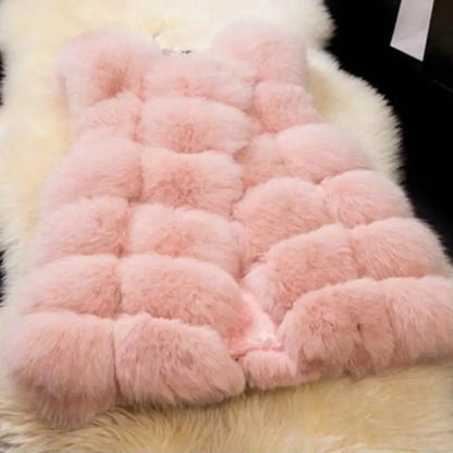 Woman Autumn Hot Sale Luxury Faux Fur Vests Female Winter Hot Sale Thick Warm Waistcoat Lady Coats Jackets Gilet Veste S-4XL