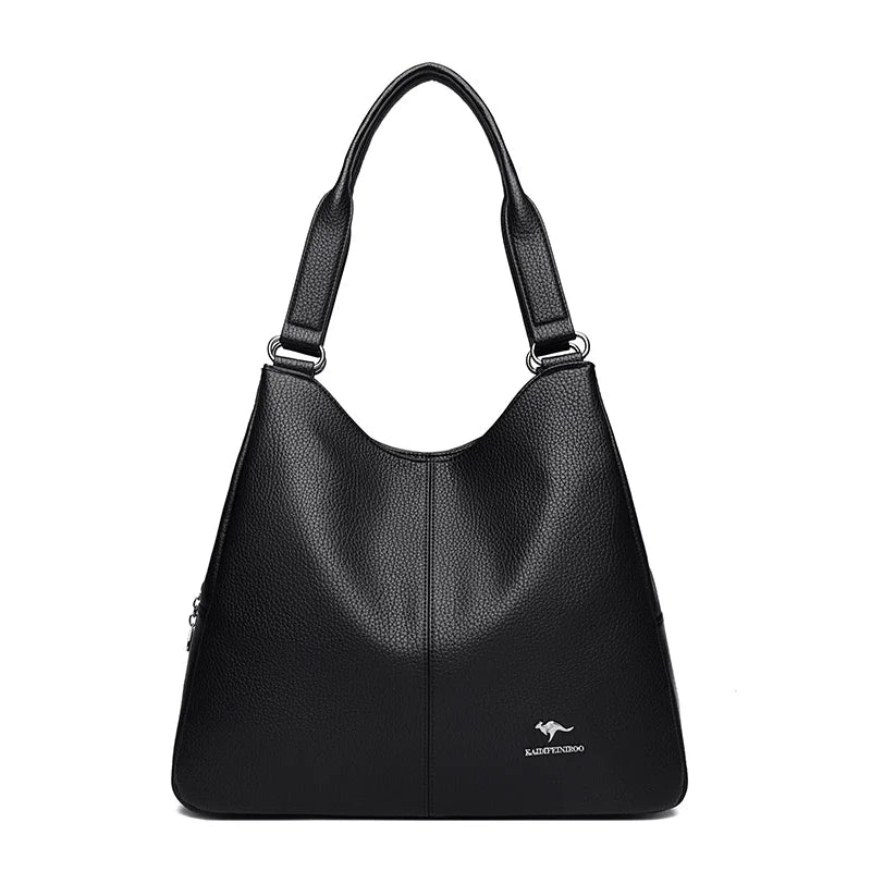 Top-handle Hobo Bag Leather Women Handbags Female Leisure Shoulder Bags Fashion Purses Vintage Bolsas Large Capacity Tote Bag