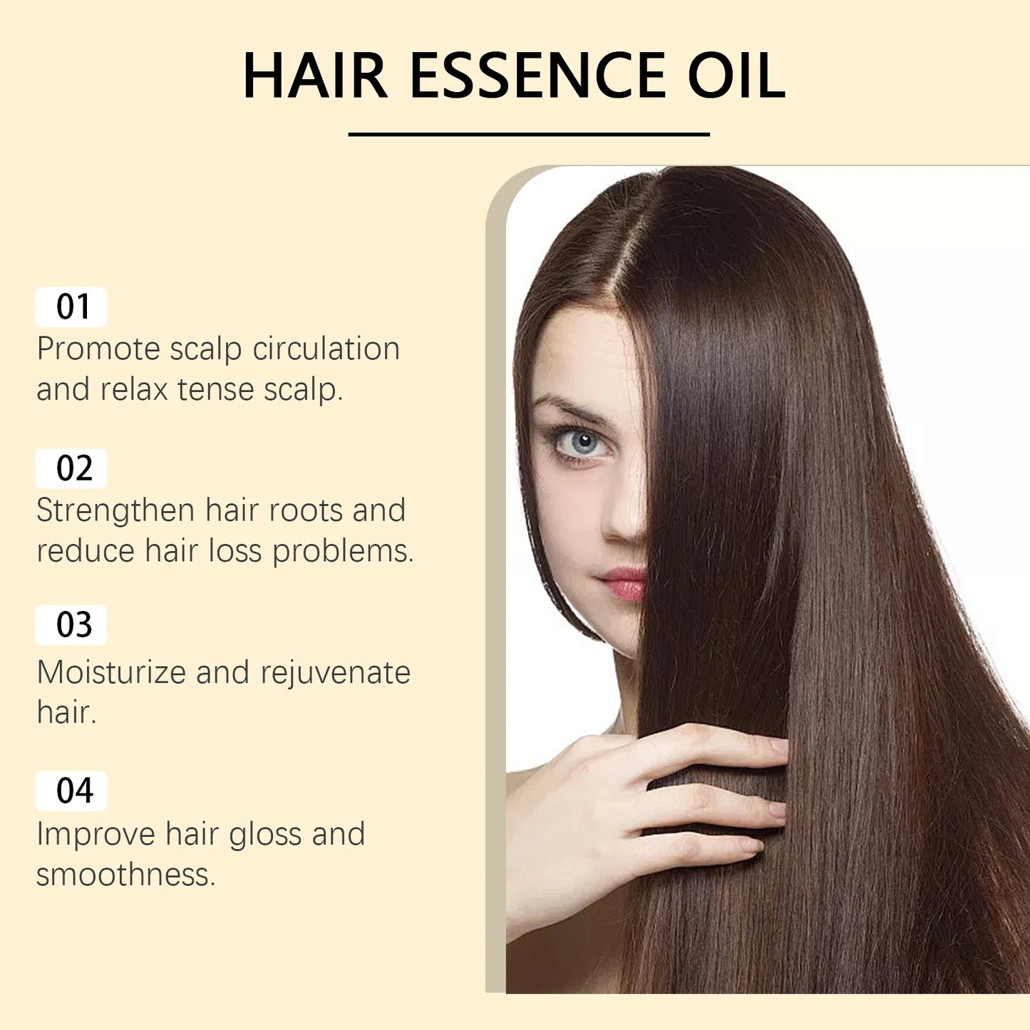 Hair Care Essence Improve Breakage Dryness Remove Split Ends Enhance Luster Deeply Nourishing Scalp Smoothing Natural Hair Oil