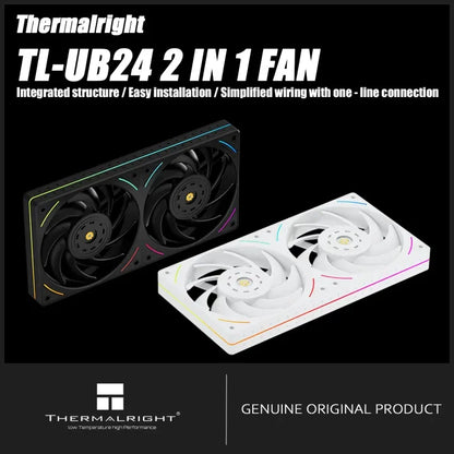 Thermalright 240mm Case Fan TL-UB24 CPU Cooling Fan ARGB 240mm 2 In 1 Fan Design Static Pressure Optimize Fan Reverse