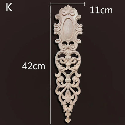 Wooden Furniture Appliques Luxury Living Room Decoration Home Decor Antique Onlays Mouldings Unique Natural Floral Wood Carved