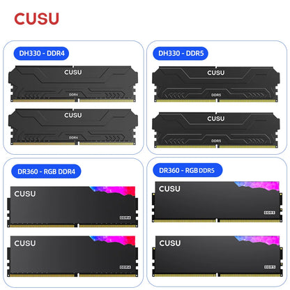 CUSU Memoria Ram RGB RAM ddr4 8GBx2 16GBx2 3200MHz 3600MHz ddr4 ram 1.35V Dual Channel UDIMM Desktop Memory