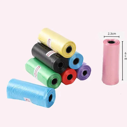 1200pcs Random Color Cartoon Paw Graphic Dog Poop Bags Pet Poop Bags Leak-Proof Dog Waste Bags For Pet Supplies