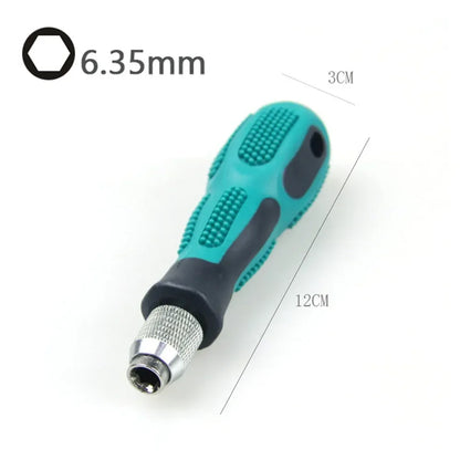 Screwdriver Handle with Rapid Shedding Non-slip Firm for Electrician Screwdriver Bit Replacement Handle Suitable Comfortable