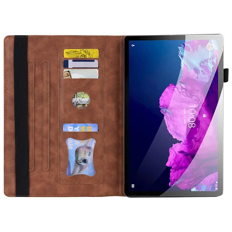 For Lenovo P11 Case Luxury Leather Flip Cover For Funda Lenovo Tab P11 TB-J606F L Tablet Case For Lenovo Xiaoxin Pad P11 Plus