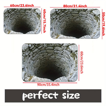 3D Visual Polyester Cloth Floor Mat for Household Bathroom Door, Absorbent and Non Slip Foot Mat, Easy To Maintain