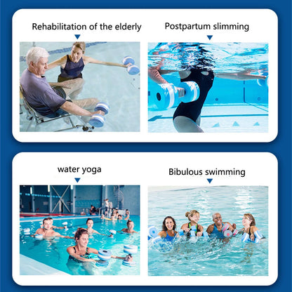 Multicolor Water Dumbbell Pool Exercise Floating Dumbbell Aquatic Exercise Dumbbells Water Sports Aerobic Fitness Equipment