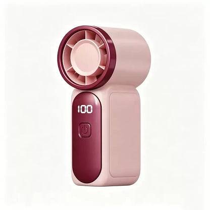 Portable Handheld Mini Fan Rechargeable Personal Fan with LED Display Mini Fan for Makeup Travel Outdoor Portable Pocket Fan