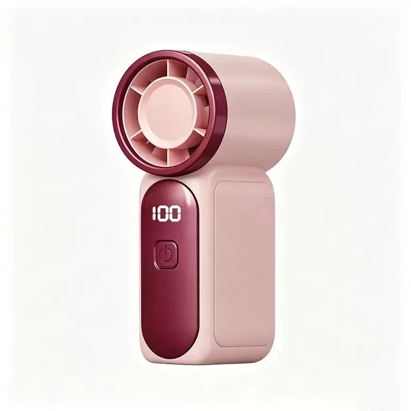 Portable Handheld Fan Mini Personal Fan with LED Display High Velocity Cooling Fan for Travel Outdoor Fun