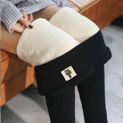 2022 Winter Thicken Lambwool Leggings Women Warm Fleece Lined Thermal Ankle-Length Pants Sexy Hight Waist Skinny Fitness Leggins