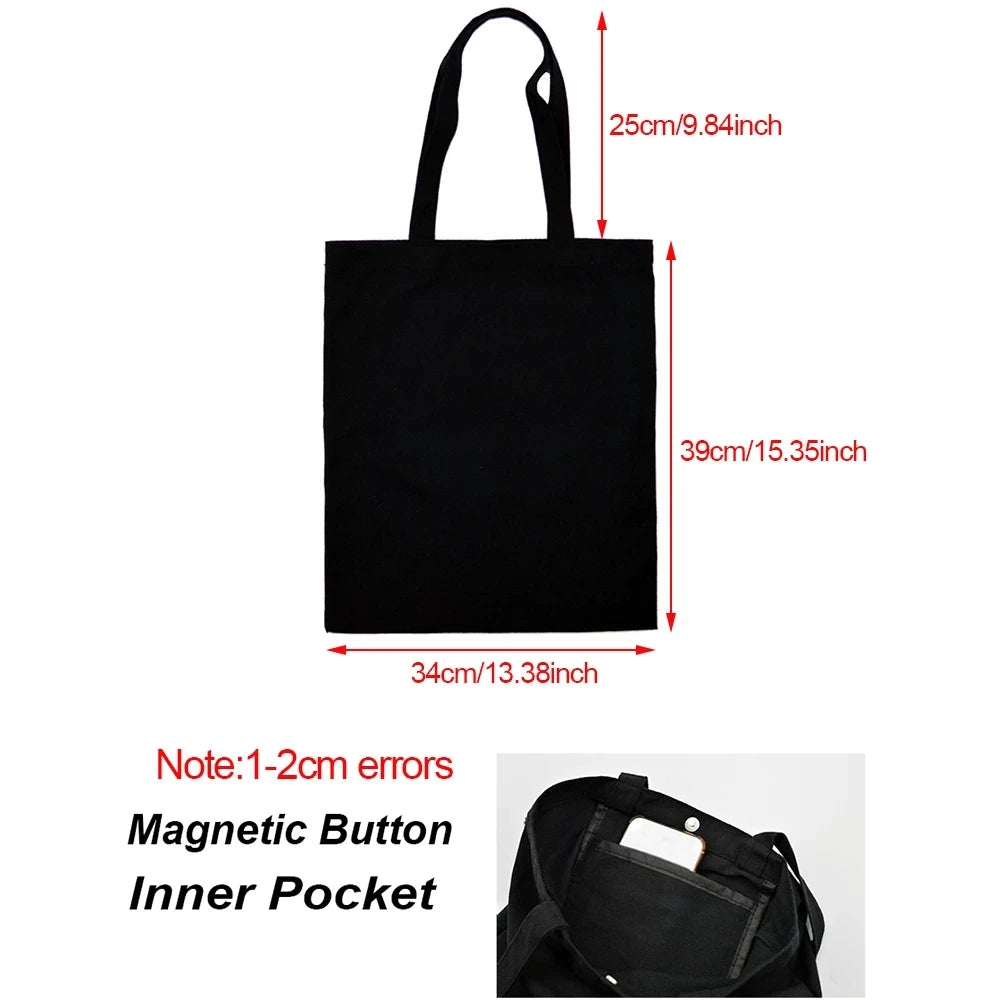 Spanish Printed Women Tote Bag Canvas Shopping Bags Female Travel Shoulder Bag Casual Handbag Graduation Thanks Gift for Teacher
