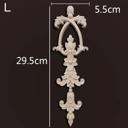 Wooden Furniture Appliques Luxury Living Room Decoration Home Decor Antique Onlays Mouldings Unique Natural Floral Wood Carved