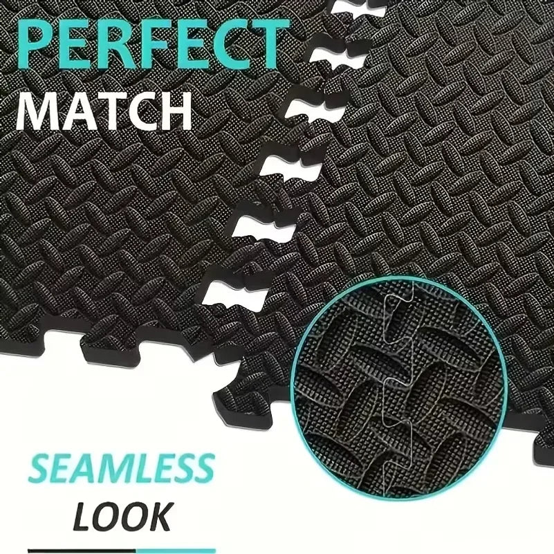 60x60cm 9 Pcs Interlocking Yoga Mat Home Gym and Yoga Equipment Protective Mat EVA Foam Non Slip Flooring Indoor Fitness