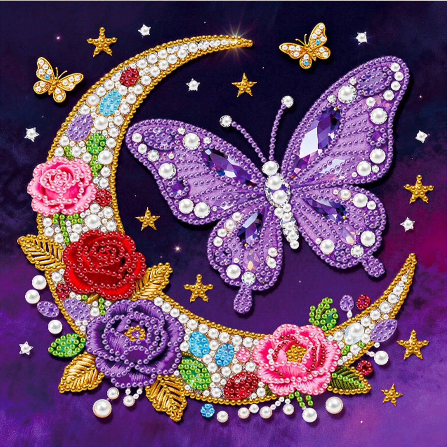 DIY Pearl Dot Painting for Adults Beginners Home Wall Decor Pearl Gem Paintings Picture Arts Craft 25x25cm With Frame