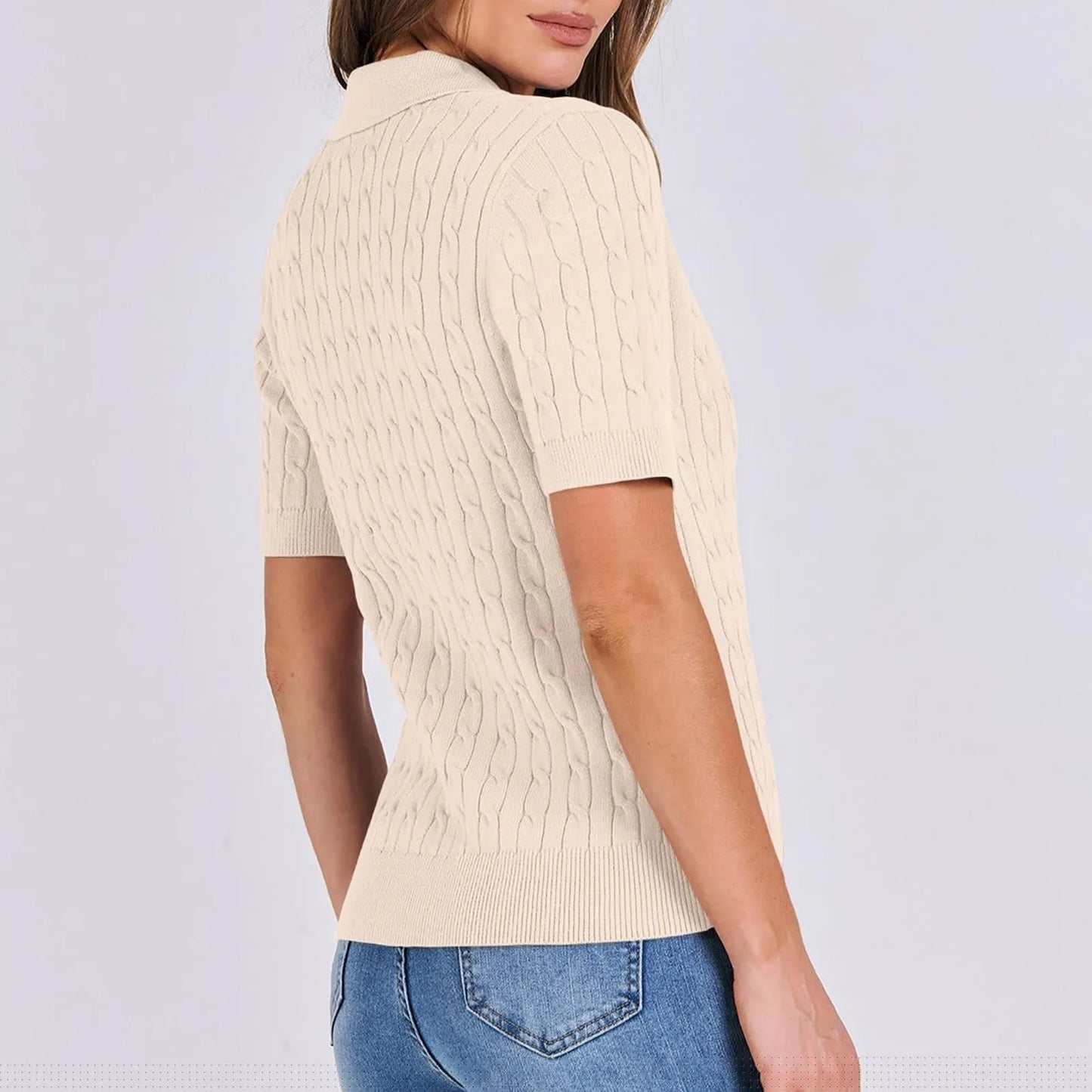 Vest Sweater Womens Short Sleeve Sweaters Tops V Neck Knit Casual Soft Pullover Shirts 2024 Summer Maternity Sweater Vest