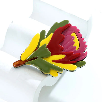 CINDY XIANG Acrylic Handmade Large Flower Brooch Summer Fahsion Jewelry