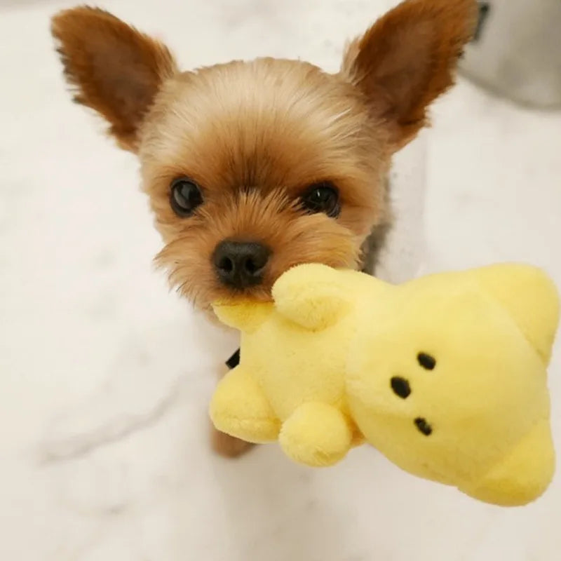 Cute Small Dog Squeaky Toys for Small Dogs Puppy Bear Shaped Squeak Toy for Cat Dogs Pet Supplies Pomeranian Teddy Shih Tzu Pug