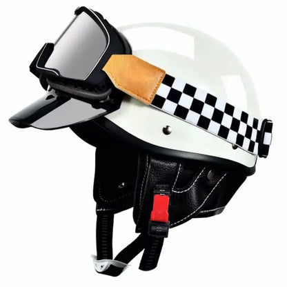 Motorcycle half helmet unisex retro personalized helmet for boys and girls motorcycle for all seasons riding and cruising