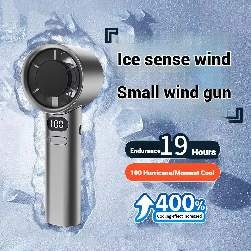 Lenovo 6000mah Handheld Cool Fan LED Digital Display Electric Hand Fans Ice Compress High-Speed Cool USB Rechargeable2026