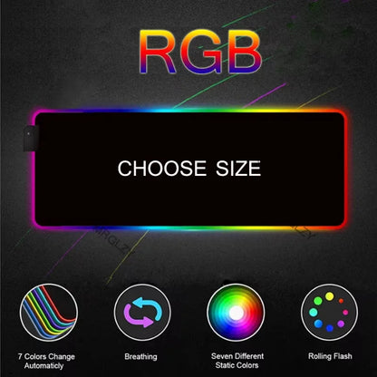MRGLZY DIY Custom RGB Mouse Pad Game Table Pad Computer Mouse Pad LED Backlight Mouse Pad Keyboard Pad USB Glowing Mouse Pad