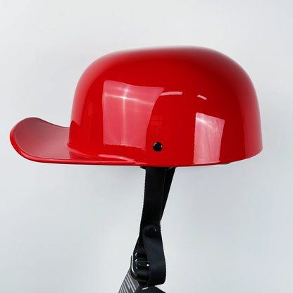 Motorcycle Half Helmet Beanie Retro Open Face Helmet Skull Cap DOT Certified Lightest Low Profile Street ATV Moped Helmet