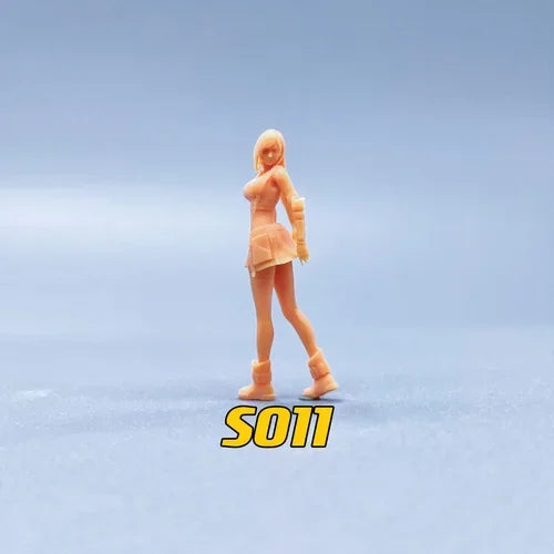 1/64 1/50 1/43  Figurines Scale Model Resin Tifa Uncolored Miniatures Diorama Hand-painted V511 V512