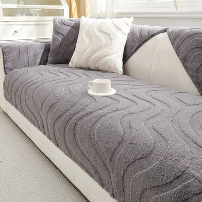 Simple Modern Sofa Cushion Autumn and Winter Light Luxury Non-Slip Sofa Plush Cover