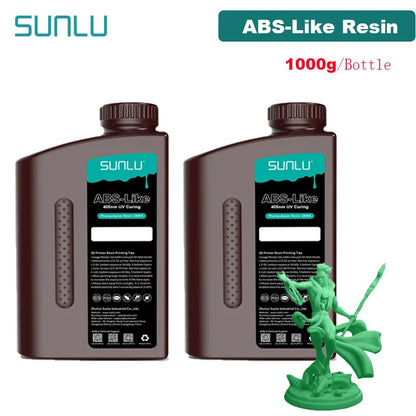 SUNLU UV ABS Like Resin 405nm 2KG 1KG/ Bottle Low Odor And Low Shrinkage For LCD 3D Printer Printing Material 3D Printing