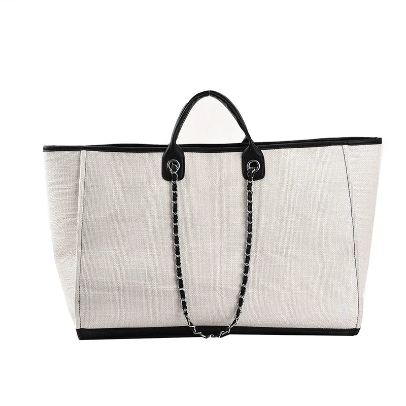 2025 Female Large Capacity New European American Bucket Bag Handheld Single Shoulder Diagonal Cross Chain Tote Bag
