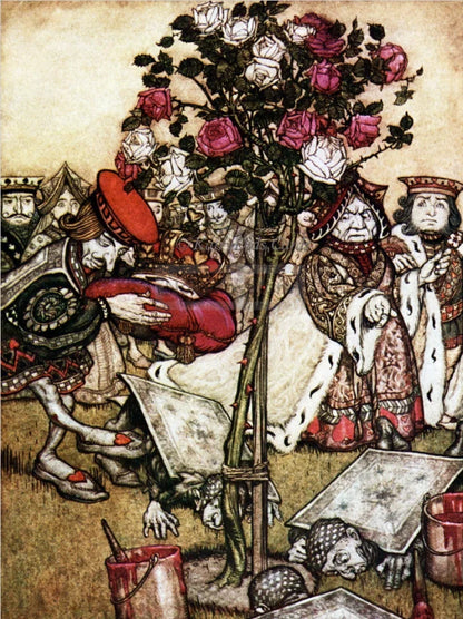 Canvas Painting Wall Art Pictures Home Room Decor Arthur Rackham Artwork Alice in Wonderland Mad Hatter Red Queen Poster Prints