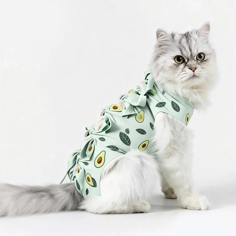 Pet Neutering Suit Cat Postoperative Recovery Anti Licking Clothing Adjustable Cat Wound Protective Clothes Pet Supplies