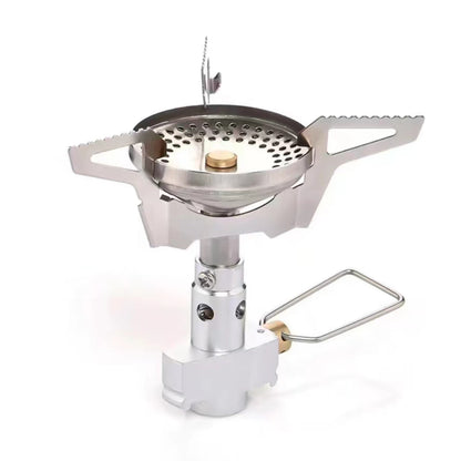 1Pc Detachable Outdoor Camping Stove Light Weight Stove Mini Burner Gas Stainless Steel Portable Windproof Cooking Stove