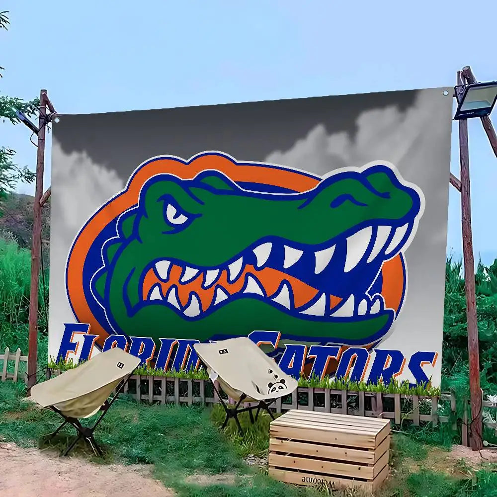 F-Florida G-Gators Football Cartoon Flag Art Science Fiction Room Home Decor Wall Hanging Home Decor Banner