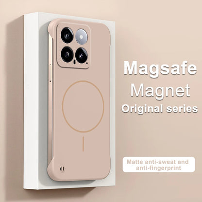 For Magsafe Frameless Magnetic Wireless Charging Phone Case For XIAOMI 14 13 13T 12 12X 11 15S 15 Pro Ultra Slim Hard Back Cover