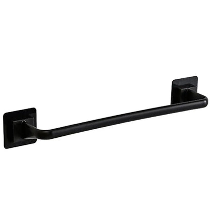 Kitchen Bathroom Wall Bath Towel Holder Rail Rack Self Adhesive Towel Rod Bar Portable Useful Household Gadget