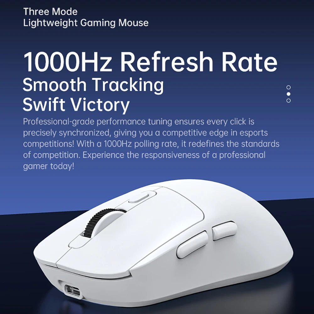 KEBIDUMEI Tri-Mode Bluetooth Mouse 800-8000 DPI Gaming Mouse 2.4G Wireless Mouse Wired Mouse Rechargeable Silent Mice for Laptop